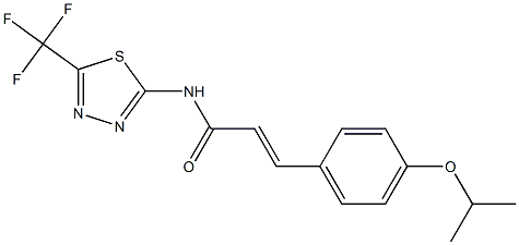 (E)-3-(4-propan-2-yloxyphenyl)-N-[5-(trifluoromethyl)-1,3,4-thiadiazol-2-yl]prop-2-enamide Struktur