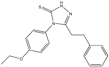 4-(4-ethoxyphenyl)-3-(2-phenylethyl)-1H-1,2,4-triazole-5-thione Struktur