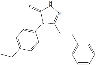 4-(4-ethylphenyl)-3-(2-phenylethyl)-1H-1,2,4-triazole-5-thione Struktur