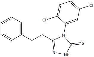 4-(2,5-dichlorophenyl)-3-(2-phenylethyl)-1H-1,2,4-triazole-5-thione Struktur