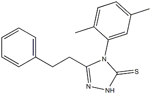 4-(2,5-dimethylphenyl)-3-(2-phenylethyl)-1H-1,2,4-triazole-5-thione Struktur