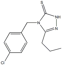 4-[(4-chlorophenyl)methyl]-3-propyl-1H-1,2,4-triazole-5-thione Struktur