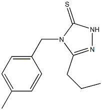 4-[(4-methylphenyl)methyl]-3-propyl-1H-1,2,4-triazole-5-thione Struktur