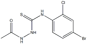 1-acetamido-3-(4-bromo-2-chlorophenyl)thiourea Struktur