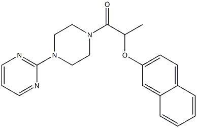 2-naphthalen-2-yloxy-1-(4-pyrimidin-2-ylpiperazin-1-yl)propan-1-one Struktur