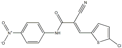 (E)-3-(5-chlorothiophen-2-yl)-2-cyano-N-(4-nitrophenyl)prop-2-enamide Struktur