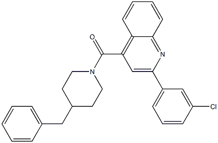 (4-benzylpiperidin-1-yl)-[2-(3-chlorophenyl)quinolin-4-yl]methanone Struktur