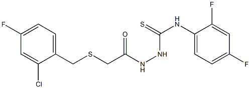 1-[[2-[(2-chloro-4-fluorophenyl)methylsulfanyl]acetyl]amino]-3-(2,4-difluorophenyl)thiourea Struktur