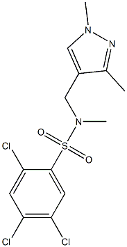 2,4,5-trichloro-N-[(1,3-dimethylpyrazol-4-yl)methyl]-N-methylbenzenesulfonamide Struktur