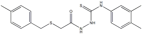 1-(3,4-dimethylphenyl)-3-[[2-[(4-methylphenyl)methylsulfanyl]acetyl]amino]thiourea Struktur