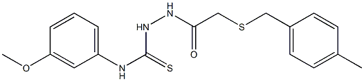 1-(3-methoxyphenyl)-3-[[2-[(4-methylphenyl)methylsulfanyl]acetyl]amino]thiourea Struktur