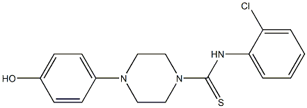 N-(2-chlorophenyl)-4-(4-hydroxyphenyl)piperazine-1-carbothioamide Struktur