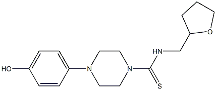 4-(4-hydroxyphenyl)-N-(oxolan-2-ylmethyl)piperazine-1-carbothioamide Struktur