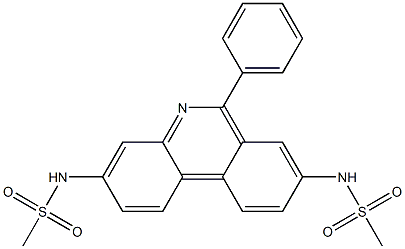 N-[3-(methanesulfonamido)-6-phenylphenanthridin-8-yl]methanesulfonamide Struktur