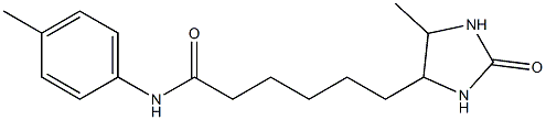 6-(5-methyl-2-oxoimidazolidin-4-yl)-N-(4-methylphenyl)hexanamide Struktur