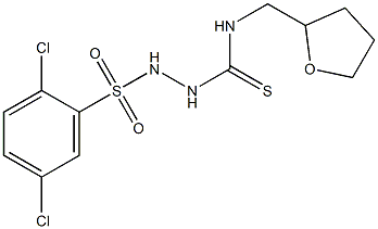 1-[(2,5-dichlorophenyl)sulfonylamino]-3-(oxolan-2-ylmethyl)thiourea Struktur