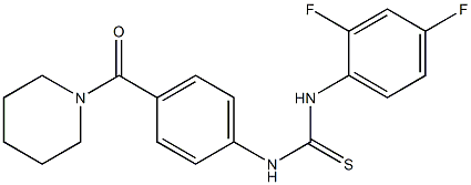 1-(2,4-difluorophenyl)-3-[4-(piperidine-1-carbonyl)phenyl]thiourea Struktur