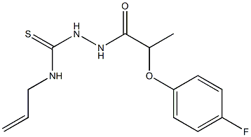 1-[2-(4-fluorophenoxy)propanoylamino]-3-prop-2-enylthiourea Struktur