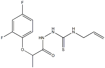 1-[2-(2,4-difluorophenoxy)propanoylamino]-3-prop-2-enylthiourea Struktur