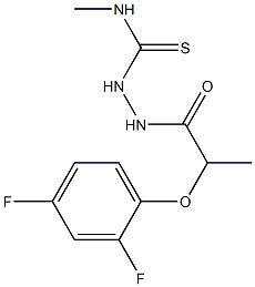 1-[2-(2,4-difluorophenoxy)propanoylamino]-3-methylthiourea Struktur