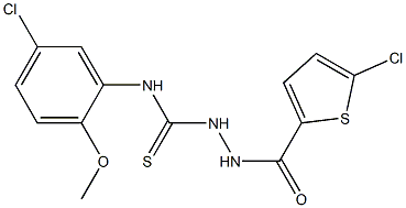 1-(5-chloro-2-methoxyphenyl)-3-[(5-chlorothiophene-2-carbonyl)amino]thiourea Struktur