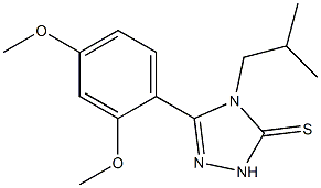 3-(2,4-dimethoxyphenyl)-4-(2-methylpropyl)-1H-1,2,4-triazole-5-thione Struktur