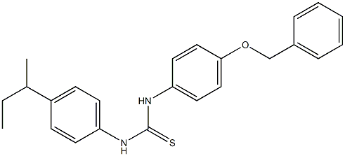 1-(4-butan-2-ylphenyl)-3-(4-phenylmethoxyphenyl)thiourea Struktur