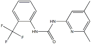 1-(4,6-dimethylpyridin-2-yl)-3-[2-(trifluoromethyl)phenyl]urea Struktur