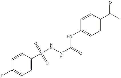 1-(4-acetylphenyl)-3-[(4-fluorophenyl)sulfonylamino]urea Struktur