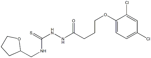 1-[4-(2,4-dichlorophenoxy)butanoylamino]-3-(oxolan-2-ylmethyl)thiourea Struktur