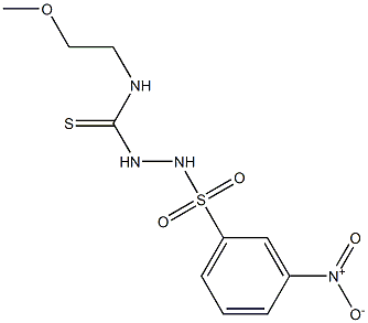 1-(2-methoxyethyl)-3-[(3-nitrophenyl)sulfonylamino]thiourea Struktur