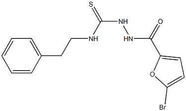 1-[(5-bromofuran-2-carbonyl)amino]-3-(2-phenylethyl)thiourea Struktur