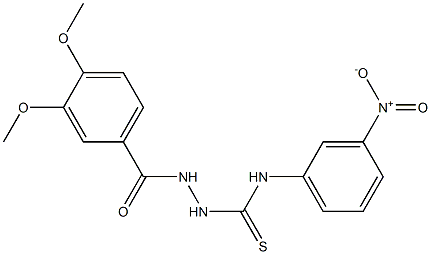 1-[(3,4-dimethoxybenzoyl)amino]-3-(3-nitrophenyl)thiourea Struktur