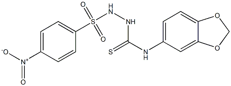 1-(1,3-benzodioxol-5-yl)-3-[(4-nitrophenyl)sulfonylamino]thiourea Struktur