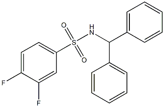 N-benzhydryl-3,4-difluorobenzenesulfonamide Struktur