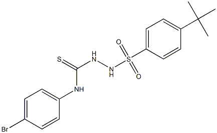 1-(4-bromophenyl)-3-[(4-tert-butylphenyl)sulfonylamino]thiourea Struktur