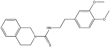 N-[2-(3,4-dimethoxyphenyl)ethyl]-3,4-dihydro-1H-isoquinoline-2-carbothioamide Struktur