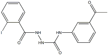 1-(3-acetylphenyl)-3-[(2-iodobenzoyl)amino]urea Struktur