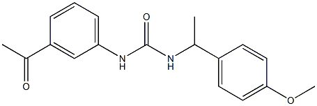 1-(3-acetylphenyl)-3-[1-(4-methoxyphenyl)ethyl]urea Struktur