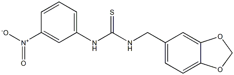 1-(1,3-benzodioxol-5-ylmethyl)-3-(3-nitrophenyl)thiourea Struktur