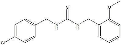 1-[(4-chlorophenyl)methyl]-3-[(2-methoxyphenyl)methyl]thiourea Struktur