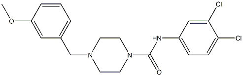 N-(3,4-dichlorophenyl)-4-[(3-methoxyphenyl)methyl]piperazine-1-carboxamide Struktur