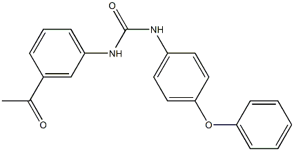 1-(3-acetylphenyl)-3-(4-phenoxyphenyl)urea Struktur