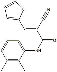 (E)-2-cyano-N-(2,3-dimethylphenyl)-3-(furan-2-yl)prop-2-enamide Struktur