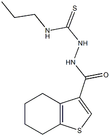 1-propyl-3-(4,5,6,7-tetrahydro-1-benzothiophene-3-carbonylamino)thiourea Struktur