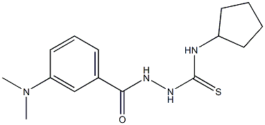 1-cyclopentyl-3-[[3-(dimethylamino)benzoyl]amino]thiourea Struktur