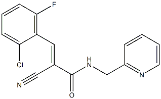 (E)-3-(2-chloro-6-fluorophenyl)-2-cyano-N-(pyridin-2-ylmethyl)prop-2-enamide Struktur