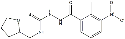 1-[(2-methyl-3-nitrobenzoyl)amino]-3-(oxolan-2-ylmethyl)thiourea Struktur