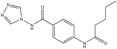 4-(pentanoylamino)-N-(1,2,4-triazol-4-yl)benzamide Struktur