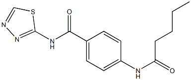 4-(pentanoylamino)-N-(1,3,4-thiadiazol-2-yl)benzamide Struktur